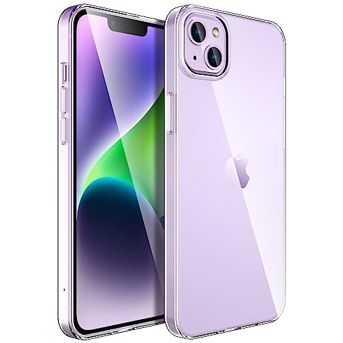 Crystal Clear iPhone 14 Plus Case.Soft Slim Fit Transparent Plastic TPU Protective Silicone Cover Phone Cases for iPhone 14 Plus [Slim Thin & Comfort Grip] [Shockproof] - size: iPhone 14 plus case