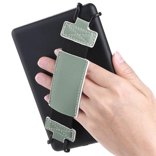 Secure Hand Strap for Kindle and Tablet - High Elasticity Finger Grip Holder Accessories for 6-8 Inches E-Book Tablet. - color: Green