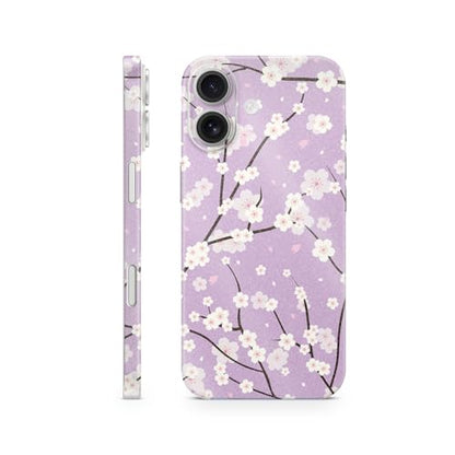 Glossy Glitter Phone Skin Compatible with Apple iPhone 17 - Sakura Purple - Premium 3M Vinyl Protective Wrap Decal Cover - Easy to Apply | Crafted in The USA by MightySkins - color: Sakura Purple, size: iPhone 17 (Full Wrap), style: Glossy Glitter Finish