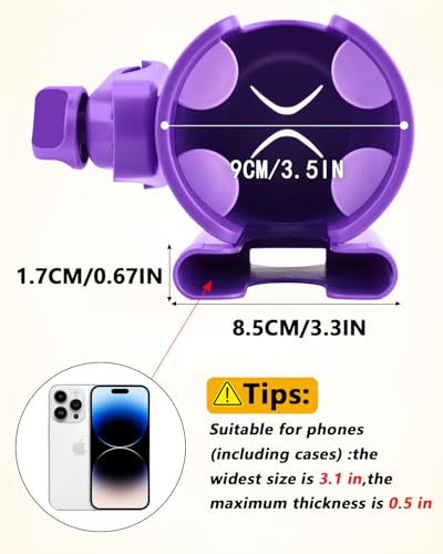 BUNDLEPRO Stroller Cup Holder with Phone Holder, 2-in-1, Purple - color: PURPLE