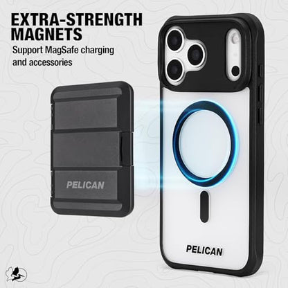 Pelican Ranger iPhone 17 Pro Max Case - MagSafe Case - Frosted Clear/Black | Rugged Magnetic Phone Case w/14ft Military-Grade Drop Protection - Anti-Scratch, Heavy Duty Phone Cover for iPhone 17 Pro Max - color: Frosted Clear/Black - Pro Max, style: iPhon