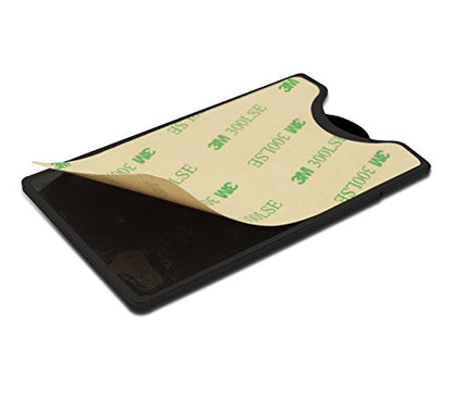 TechMatte Phone Wallet-Stick On Card Holder and Money Clip | with Built-in Phone Stand (2-Pack, Black)