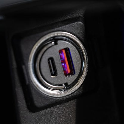 USB C Car Charger, Dual Port 100W car Power Adapter PD/QC Fast Charging Cigarette Lighter, for iPhone 16/15/14/13/12/11/Pro Max, iPad, Samsung Galaxy S25, S24/S23/S22/S21, Pixel, Android