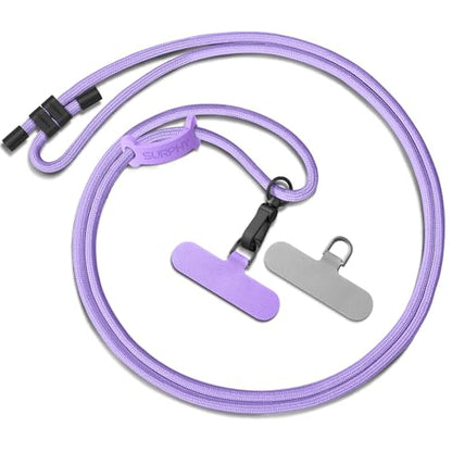 SURPHY Phone Lanyard Crossbody, Phone Strap Crossbody with 2 Tether Tabs - color: Purple