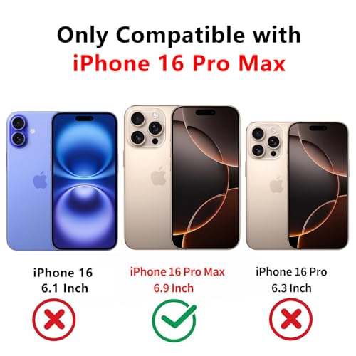 Designed for iPhone 16 Pro Max Case 2 in 1 Gift Militay Grade Drop Protective Rugged Heavy Duty Cover Shockproof Case for iPhone 16 Pro Max Phone Case for Women Men Boy Girl (Blue) - color: Blue