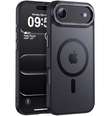 Newfuture Magnetic for iPhone Air Case Matte Shockproof, Black | Military Drop Protection, Slim Matte Anti-Fingerprint, Compatible with Magsafe, Camera Guard, Translucent Protective Cover - color: Black, size: iPhone Air 6.5 inch