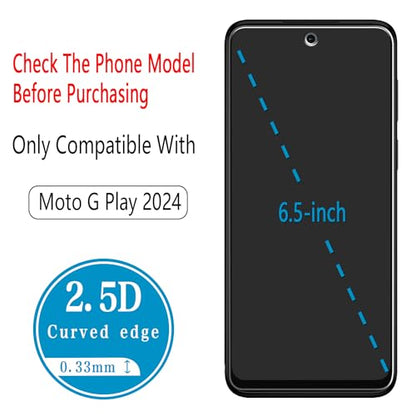 Screen Protector for Motorola Moto G Play 2024 Tempered Glass - color: Clear-Moto G Play 2024