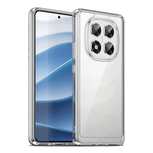 Case for Xiaomi Redmi Note 14 Pro 5G, Military Grade Drop Protection Clear Phone Case, Yellowing Resistant, Anti-Scratch Hard PC Back, Shockproof Hard Ultra-Thin Protective Cover, Transparent - size: Xiaomi Redmi Note 14 Pro 5G
