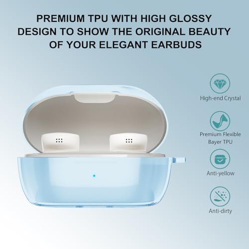Aircawin for Bose New QuietComfort Earbuds Case Clear 2024 - color: Light Blue