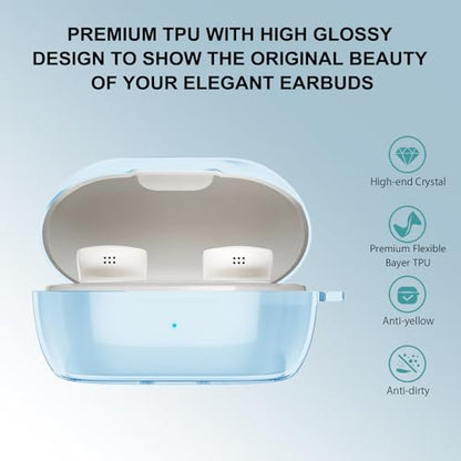 Aircawin for Bose New QuietComfort Earbuds Case Clear 2024 - color: Light Blue