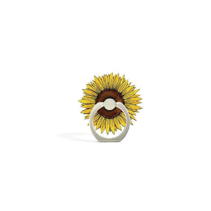 4Pcs Cute Phone Ring Holder Stand, Flowers Fruit Banana Orange Kiwi Lemon 360 Rotation Finger Ring Grip Mount for Smartphones(Flowers) - color: Flowers
