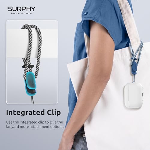 SURPHY 2 Pack Phone Lanyard, Phone Wrist Strap for Case, Camera Wrist Strap - color: Black & Blue Jay