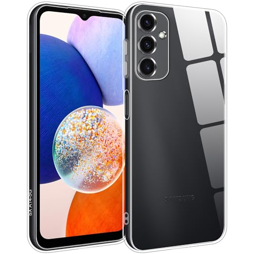 TENOC Phone Case for Samsung Galaxy A14 4G/5G, Clear Case Shockproof Protective Bumper Slim Cover - color: Clear, size: A14