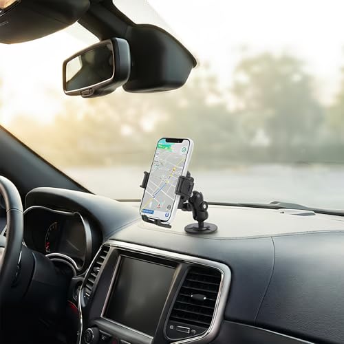1" Ball Phone Mount Holder with Vibration Dampener ＆ 2.36" Short Double Socket Arm, Compatible with RAM B Size Mounts, Fits 5-7.2'' Phones, for Motorcycle Bike Boat ATV UTV Car Truck - style: 1" Ball Phone Holder with 2.36" Arm