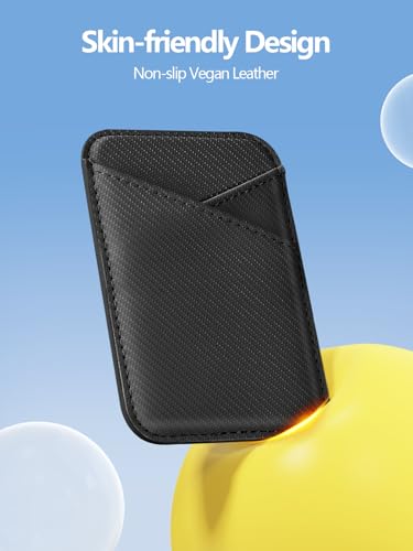 Miroddi for MagSafe Wallet, Strongest Magnetic Card Holder for iPhone 17/16/15/14/13/12 Series, Ultra-Thin Leather Magnetic Phone Wallet with 2 Card Slots, RFID Blocking, Carbon Fiber Black - color: Carbon Fiber Black
