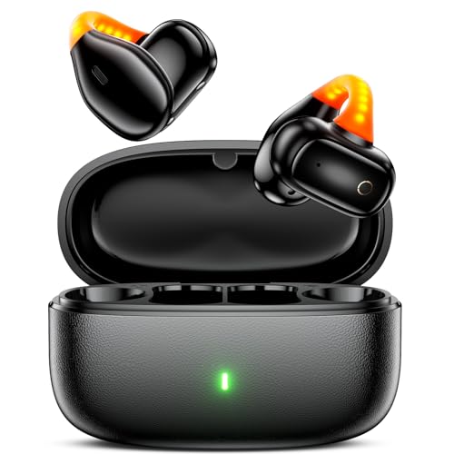 Open Ear Sport Earbuds, Clip on Bluetooth Headphones for Running Workout