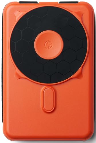Ridge 20W Magnetic Power Bank Battery Pack 10,000mAh - Fast Charging - Portable Charger Flight-Safe Travel Powerbank - Built-in Cables & Magnetic Attachment (Basecamp Orange) - color: Basecamp Orange