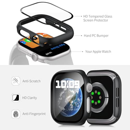 12 Pack Hard PC Case Compatible with Apple Watch Series 11/10 46mm - color: 12 pack B, size: 46mm-Series 10/11