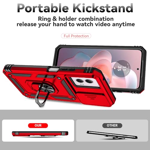 SunStory for Motorola Moto G Power 5G 2024 Case with Kickstand,Red - color: Red