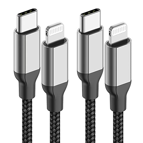 2Pack MFi Certified 10ft USB-C to Lightning Cable for iPhone 14/13/12, iPad - size: 10FT