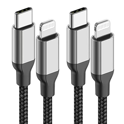 2Pack MFi Certified 10ft USB-C to Lightning Cable for iPhone 14/13/12, iPad - size: 10FT