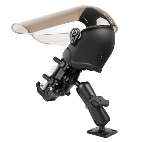 Universal Phone Mount Holder for Boat Motorcycle, with Vibration Dampener, Sun Shade, Aluminum Square Base & Medium Arm - Sunproof & Rainproof, Fits 4.7-7.2'' Smartphones