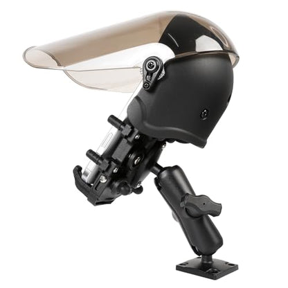 Universal Phone Mount Holder for Boat Motorcycle, with Vibration Dampener, Sun Shade, Aluminum Square Base & Medium Arm - Sunproof & Rainproof, Fits 4.7-7.2'' Smartphones