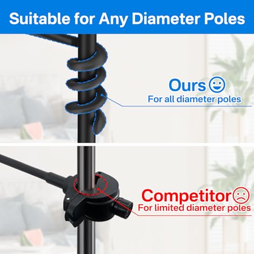 Portable Stroller Phone Holder Mount for Baby and Parent to One Hand Operation - Flexible Phone Holder for Stroller Handlebar with Angle Adjustable Fits Most 3.5" - 7.5" Cellphones