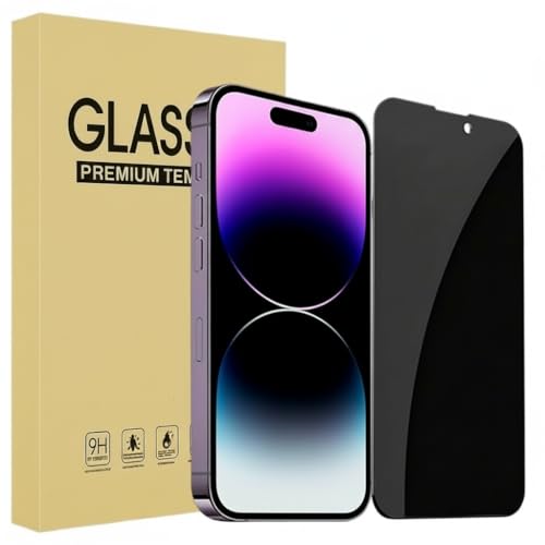 Privacy Screen Protector for iPhone 14/ iPhone 13/13 Pro/iphone 16E, Tempered Glass [True 28°Anti Spy] [9H Hardness] [Case Friendly] Private Protector for iPhone 6.1" - 1-Pack