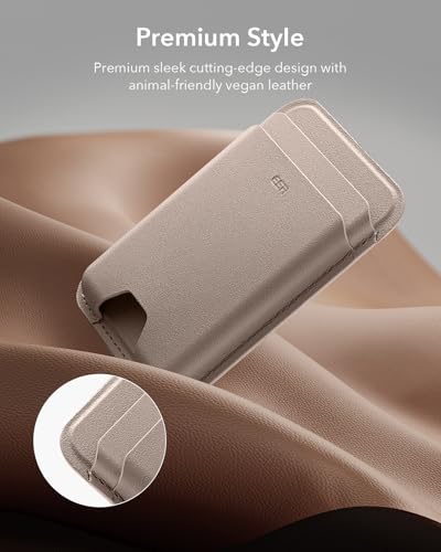 ESR for MagSafe Wallet, 5 Card Holder for Phone Case, RFID Blocking - color: Desert Titanium