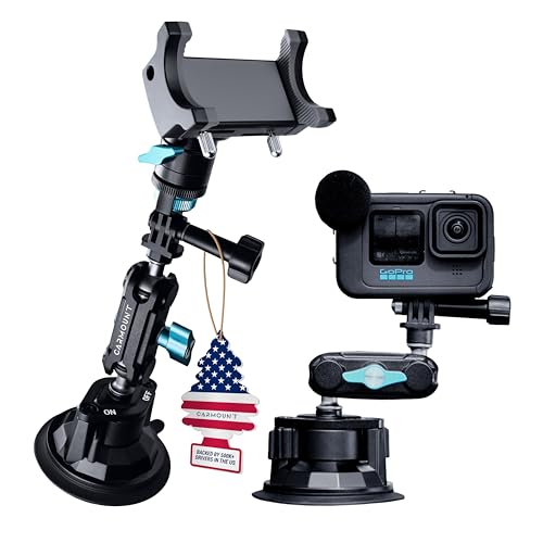CARMOUNT TitanX100 Pro – 2026 Model, Universal Dashboard & Windshield Cell Phone Car Mount, Adjustable Suction Cup Phone Mount, Heavy Duty Metal Phone Holder, Window Phone Mount - style: TitanX100 Pro
