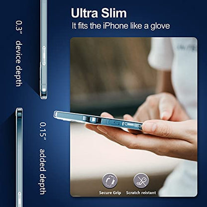 Designed for iPhone 12 case,iPhone 12 pro case,[Military Drop Protection] [Not Yellowing] Shockproof Slim Thin Phone Case for iPhone 12/12 Pro,Clear