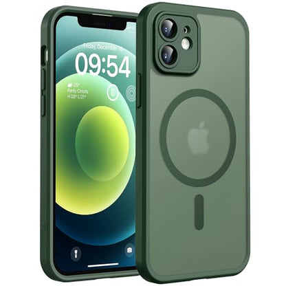 TOCOL for iPhone 12 Case, Compatible with MagSafe, Alpine Green - color: Alpine Green, size: Iphone 12