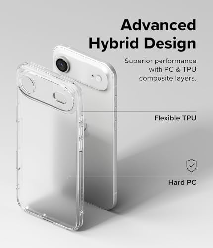 Ringke for iPhone Air Case [Fusion Matte Clear] | Oil & Dirt Resistant, Anti-Fingerprint Technology Prevents Oily Smudges, Frosted Coating Feels Velvety Soft - size: iPhone Air