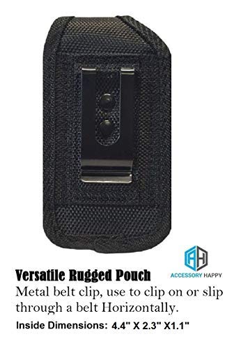 Military Grade Cell Phone Case,Rugged Pouch Holster Inhale Holder Clip Belt Flip Phone Case Fits Kyocera Cadence S2720, DuraXTP, DuraXV LTE, DuraXV Plus, DuraXE, Most Large FLIP Phones & Insulin Pumps - color: Vertical Dura Flip Phone Black