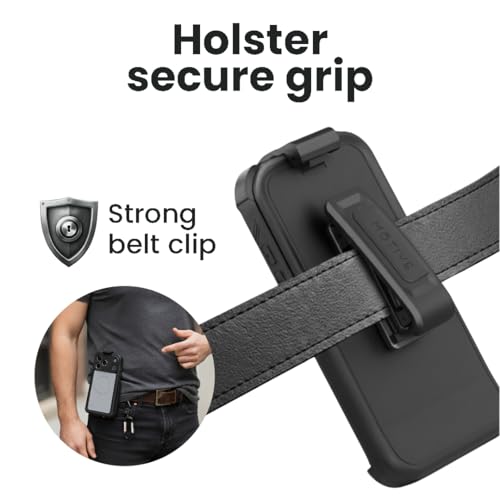 MOTIVE Waterproof Case with Belt Clip iPhone 17 Pro Max, Magnetic | 6.9" | Built-in screen protector, 360° protection, compatible with MagSafe, 360° belt holster - size: iPhone 17 Pro Max