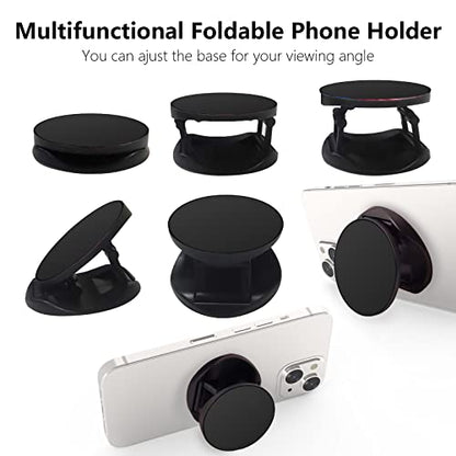 Cell Phone Stand Foldable Expanding Phone Sockets Finger Grip Holder for Smartphone and Tablets - Black - color: Black