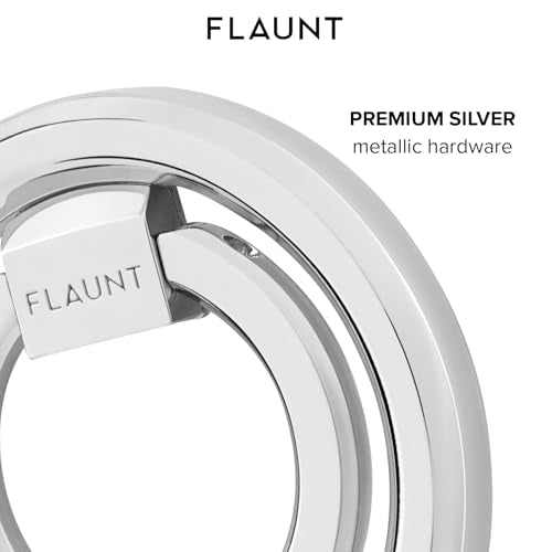 Flaunt MagSafe Phone Ring Holder and Stand - Magnetic Phone Grip - Silver - color: Silver