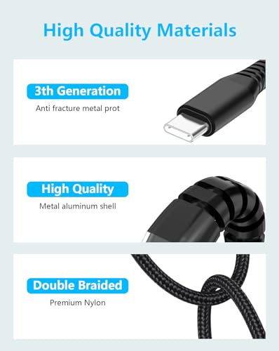 [Apple MFi Certified] Short USB C Cable, 8inch 5Pack iPhone Cherger Cable - color: A TO C Black 8IN