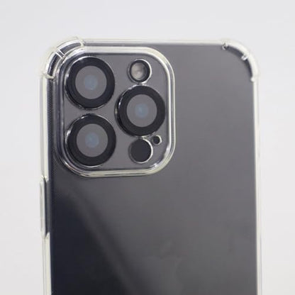 BONVAN for iPhone 16 Pro / 16 Pro Max Camera Lens Protector Metal Tempered Glass Screen Accessories Cover (Black) - color: Black