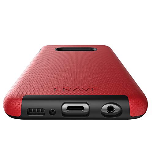 Crave Dual Guard Compatible with Samsung Galaxy S10e Case, Shockproof Protection Dual Layer Case for Samsung Galaxy S10e - Red - color: Red
