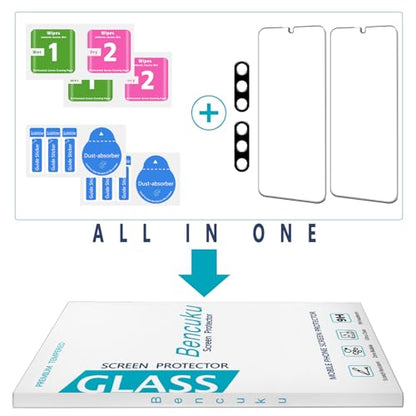 2+2 Pack Screen Protector for Samsung Galaxy S25 Tempered Glass - color: Samsung Galaxy S25-Clear