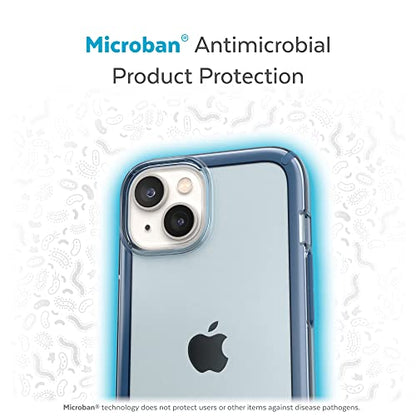 Speck iPhone 15 Plus & 14 Plus Case - Drop Protection, Scratch Resistant Dual Layer Slim Phone Case for 6.7 Inch iPhones - Anti-Yellowing & Anti-Fade Case - Glass Navy/Winter Navy GemShell - color: Glass Navy/Winter Navy
