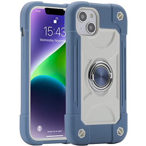 MARKILL Compatible with iPhone 14 Plus Case 6.7 Inch with 360 Degree Rotate Ring Stand, Military Grade Drop Protection Full Body Rugged Heavy Duty Protective Cover for iPhone 14 Plus Blue - color: Blue, size: iPhone 14 Plus 6.7"