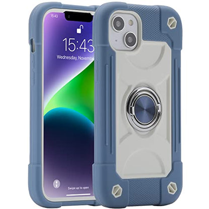 MARKILL Compatible with iPhone 14 Plus Case 6.7 Inch with 360 Degree Rotate Ring Stand, Military Grade Drop Protection Full Body Rugged Heavy Duty Protective Cover for iPhone 14 Plus Blue - color: Blue, size: iPhone 14 Plus 6.7"