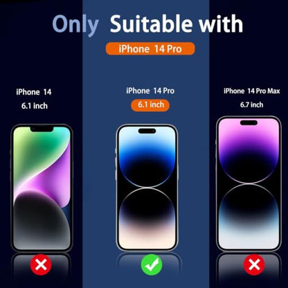 Ferilinso Privacy Screen Protector for iPhone 14 Pro, Tempered Glass - size: iPhone 14 Pro 6.1 INCH