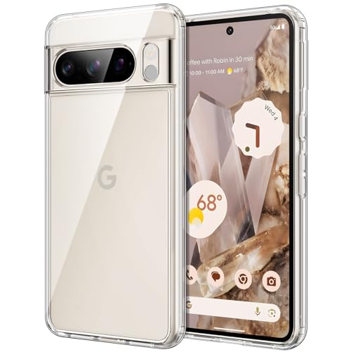 JETech Case for Google Pixel 8 Pro, Anti-Yellowing, Clear | Shockproof Protection, Scratch Resistant Hard PC Back, Durable Transparent TPU Bumper - color: Clear, size: Pixel 8 Pro