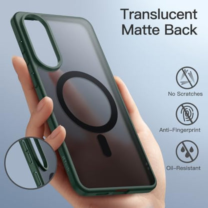 JETech Magnetic Matte Case for Samsung Galaxy S25 Edge, Dark Green - color: Dark Green, size: Galaxy S25 Edge