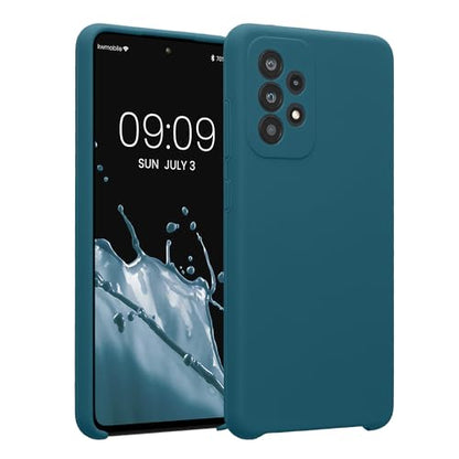 kwmobile Case Compatible with Samsung Galaxy A52 / A52 5G / A52s 5G Case - Slim TPU Silicone Phone Cover - Soft Touch Finish - Teal Matte - color: teal matte, size: Galaxy A52 / A52 5G / A52s 5G