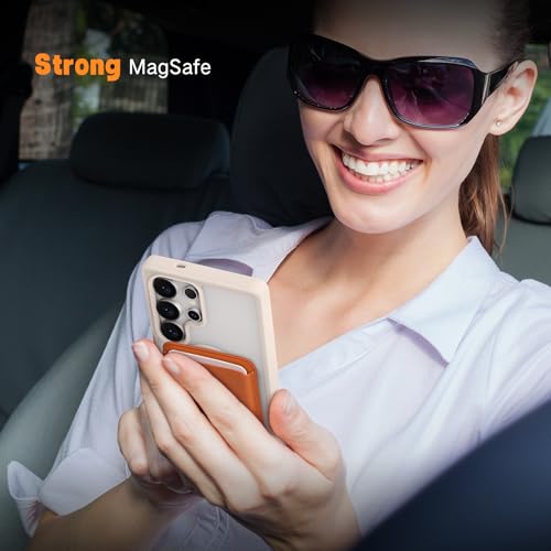 Maledan Magnetic Case for Samsung Galaxy S25 Ultra [Stain-Resistant] [Military-Grade Protection] [Compatible with MagSafe] [Anti-Yellowing] - S25 Ultra Case Bumper Cover, StainGuard Titanium Champagne - color: StainGuard Titanium Champagne